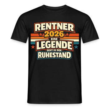 Retiree 2026 I've Finished Retirement Gift - Men's T-Shirt - black - Front - AI Model Male 178 light (178cm)