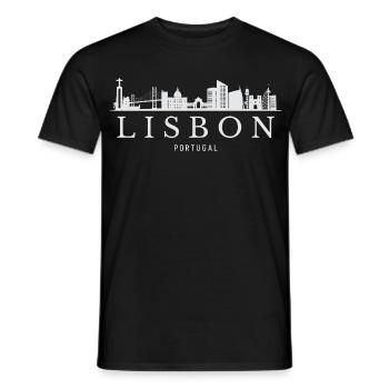 Silhouette de Lisbonne, souvenir de Lisbonne - T-shirt homme - noir - Devant - AI Model Male 178 light (178cm)