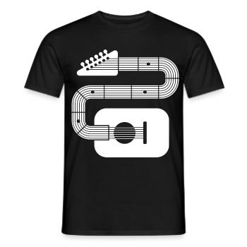Abstract Shape Guitar - Men's T-Shirt - black - Front - AI Model Male 178 light (178cm)