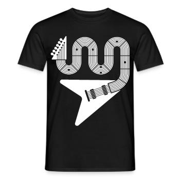 Abstrakte E-Gitarre - Männer T-Shirt - Schwarz - Vorne - AI Model Male 178 light (178cm)