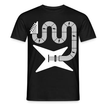 Abstrakte E-Gitarre - Männer T-Shirt - Schwarz - Vorne - AI Model Male 178 light (178cm)