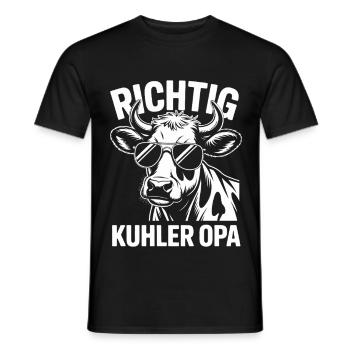 Cadeau de bétail Grand-père Highland Right Cool - T-shirt homme - noir - Devant - AI Model Male 178 light (178cm)