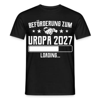 Werdender Uropa 2027 Beförderung Loading - Männer T-Shirt - Schwarz - Vorne - AI Model Male 178 light (178cm)