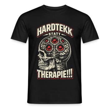 Hardtekk Tekke East Germany - Men's T-Shirt - black - Front - AI Model Male 178 light (178cm)