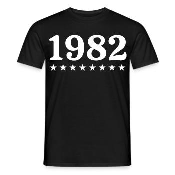 1982 Limited Edition 1982 Retro 1982 - Männer T-Shirt - Schwarz - Vorne - AI Model Male 178 light (178cm)