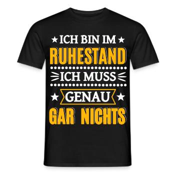 Retraité Retraité - T-shirt homme - noir - Devant - AI Model Male 178 light (178cm)
