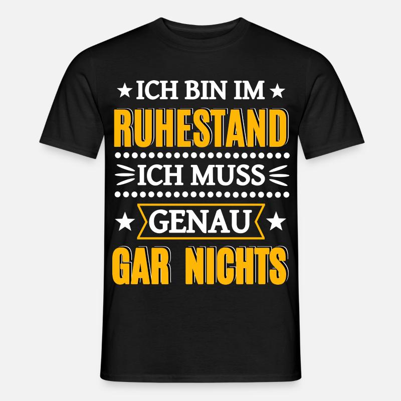 Rentner Ruhestand - Männer T-Shirt - Schwarz