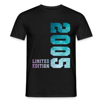 2005 Limited Edition 21 Jahre Jubiläum - Männer T-Shirt - Schwarz - Vorne - AI Model Male 178 light (178cm)