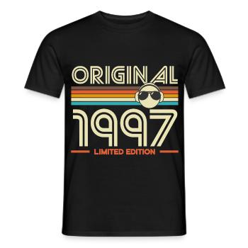 Original 1997 Retrowave Édition limitée - T-shirt homme - noir - Devant - AI Model Male 178 light (178cm)