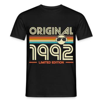 Original 1992 Rétro - T-shirt homme - noir - Devant - AI Model Male 178 light (178cm)