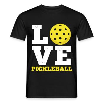 J’adore le pickleball - Paddle Sport Stressed - T-shirt homme - noir - Devant - AI Model Male 178 light (178cm)