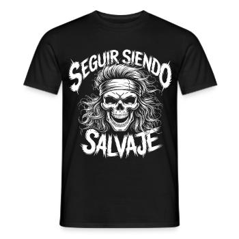 Wild Side Skull - Männer T-Shirt - Schwarz - Vorne - AI Model Male 178 light (178cm)
