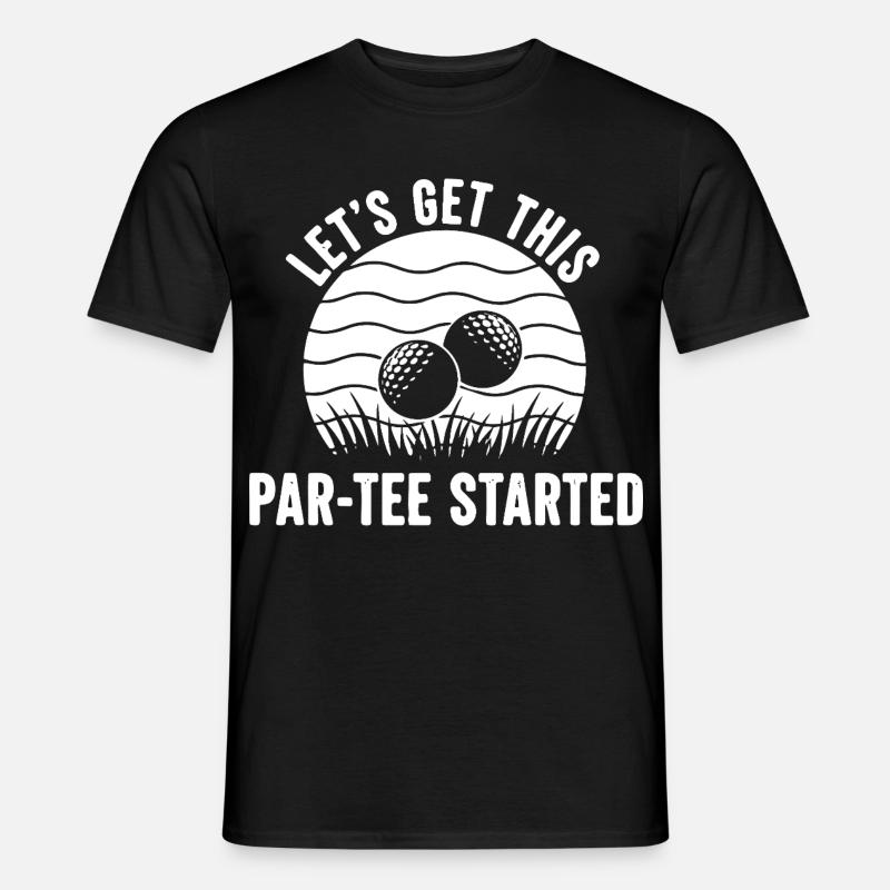 Par Tee Golf Spruch - Männer T-Shirt - Schwarz