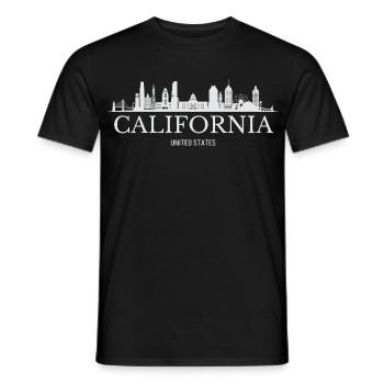 Kalifornische Skyline, Kalifornien, USA - Männer T-Shirt - Schwarz - Vorne - AI Model Male 178 light (178cm)