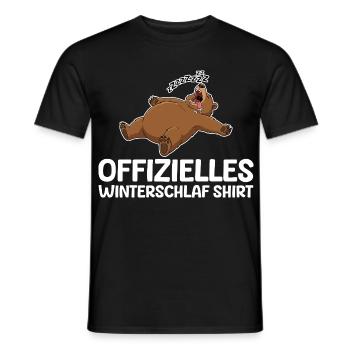 Winterschlaf Modus Bär Lustig Langschläfer - Männer T-Shirt - Schwarz - Vorne - AI Model Male 178 light (178cm)