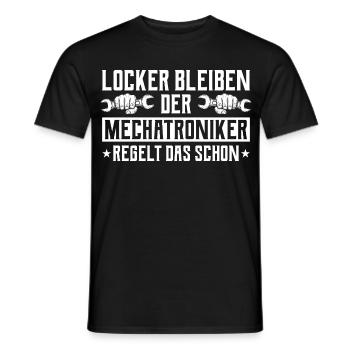 Mechatronics Workshop Saying Gift Funny - Men's T-Shirt - black - Front - AI Model Male 178 light (178cm)