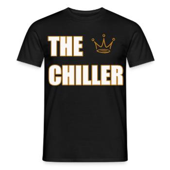 THE CHILLER – Cool & Minimal Statement Design - Men's T-Shirt - black - Front - AI Model Male 178 light (178cm)