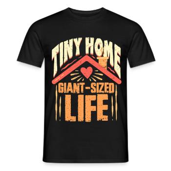 Tiny House - Männer T-Shirt - Schwarz - Vorne - AI Model Male 178 light (178cm)