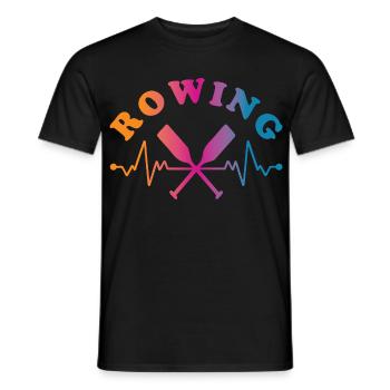 Rowing Wassersport - Männer T-Shirt - Schwarz - Vorne - AI Model Male 178 light (178cm)