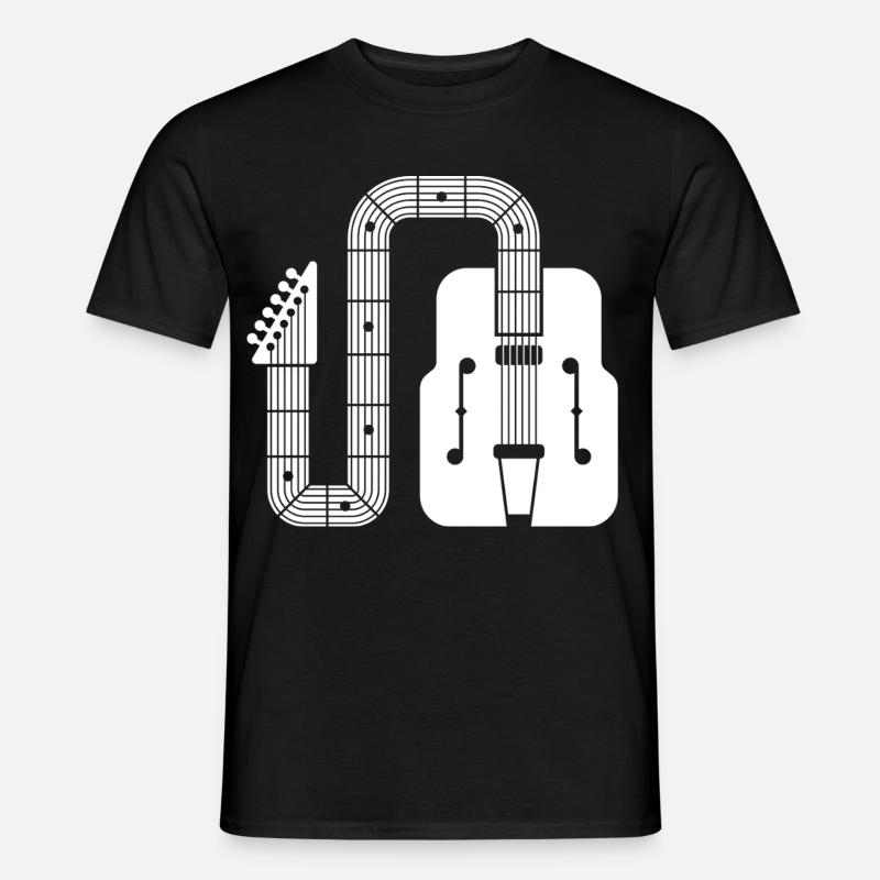 Abstract Shape Retro-Gitarre - Männer T-Shirt - Schwarz
