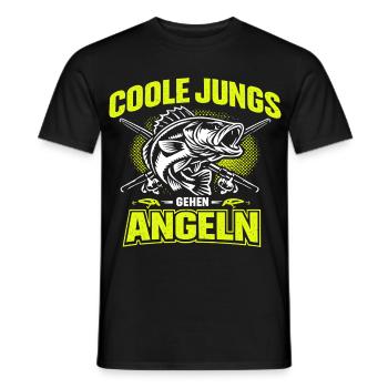 Cadeau de pêche pour la pêche et la marche des gars cool - T-shirt homme - noir - Devant - AI Model Male 178 light (178cm)