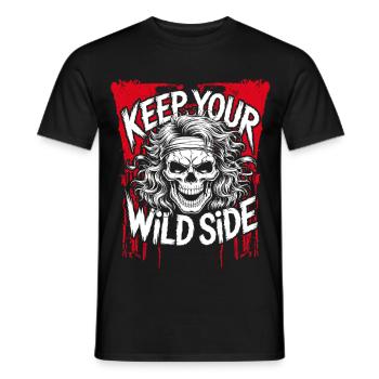 Garde ton côté sauvage - T-shirt homme - noir - Devant - AI Model Male 178 light (178cm)