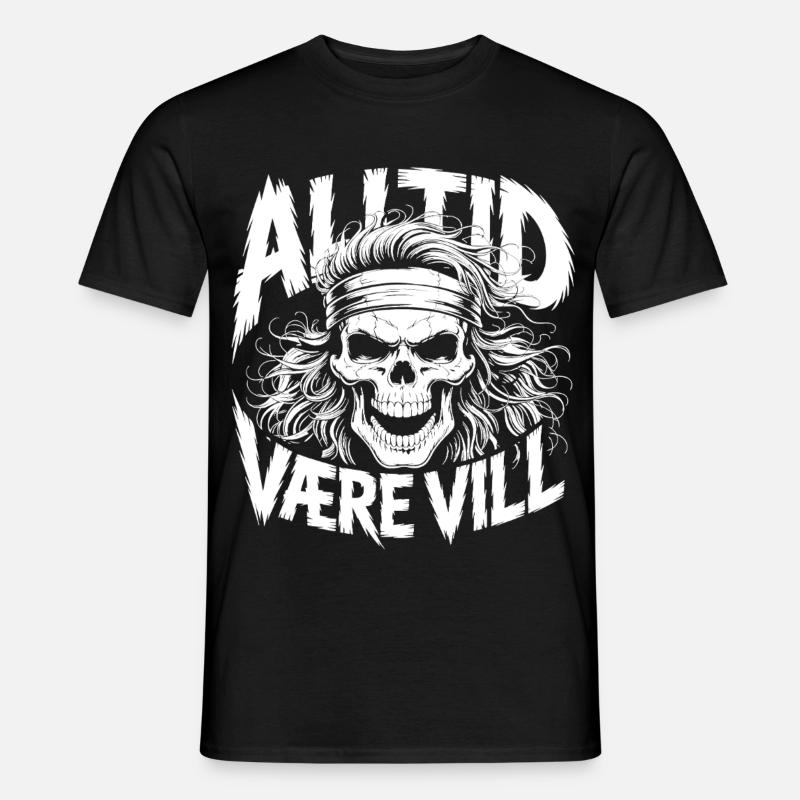 Bleib wild, Schädel - Männer T-Shirt - Schwarz