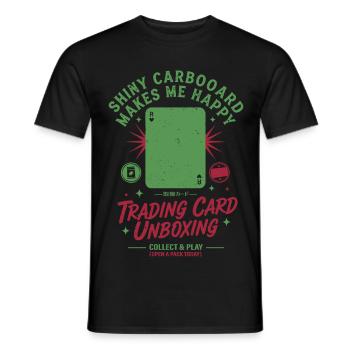 Glänzender Carbooard macht mich glücklich Sammelkarte - Männer T-Shirt - Schwarz - Vorne - AI Model Male 178 light (178cm)