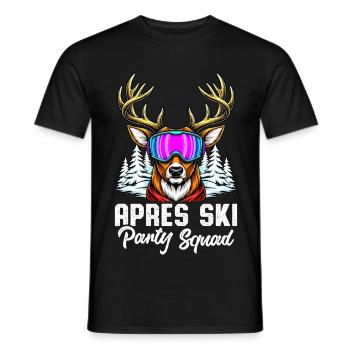 Équipe de fête après-ski - T-shirt homme - noir - Devant - AI Model Male 178 light (178cm)