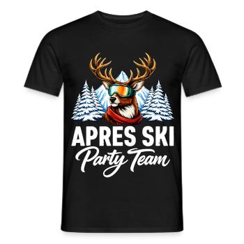 Équipe de la fête d’après-ski - T-shirt homme - noir - Devant - AI Model Male 178 light (178cm)