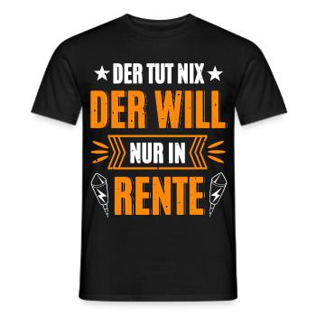 Pyro à la retraite - T-shirt homme - noir - Devant - AI Model Male 178 light (178cm)