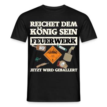 Offrez au roi ses feux d’artifice - T-shirt homme - noir - Devant - AI Model Male 178 light (178cm)