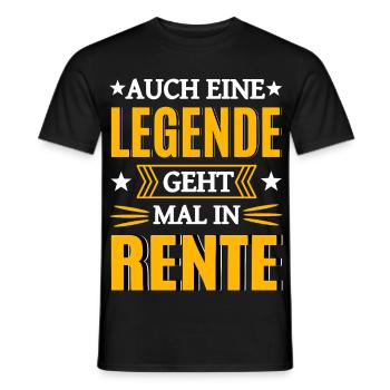 Legend retired - Men's T-Shirt - black - Front - AI Model Male 178 light (178cm)