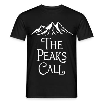 Les sommets appellent la randonnée des montagnes une aventure naturelle - T-shirt homme - noir - Devant - AI Model Male 178 light (178cm)