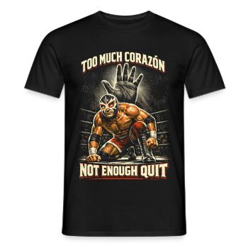 Lucha Libre Luchador Trop de Corée - T-shirt homme - noir - Devant - AI Model Male 178 light (178cm)