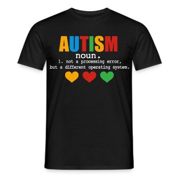 Définition de l’autisme - T-shirt homme - noir - Devant - AI Model Male 178 light (178cm)