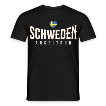 Voyage de pêche en Suède - T-shirt homme - noir - Devant - AI Model Male 178 light (178cm)