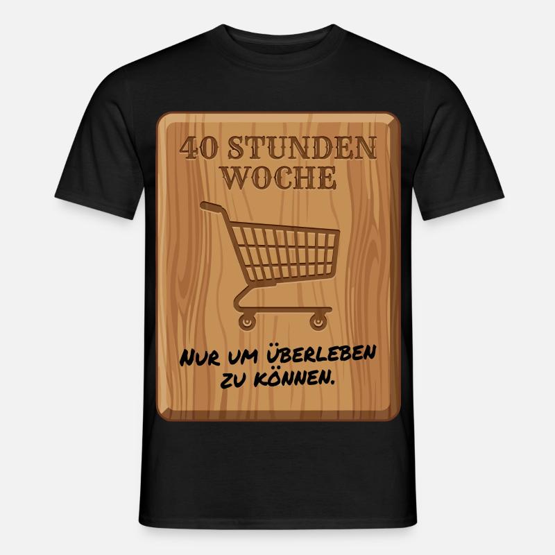 40_Stunden_Woche - Mænd T-shirt - sort