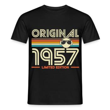 Original 1957 édition limitée - T-shirt homme - noir - Devant - AI Model Male 178 light (178cm)