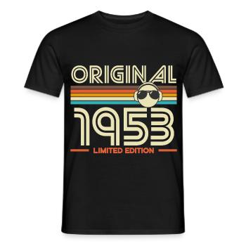 Original 1953 Rétro Edition limitée - T-shirt homme - noir - Devant - AI Model Male 178 light (178cm)