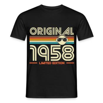 Originale Retro-Edition von 1958 - Männer T-Shirt - Schwarz - Vorne - AI Model Male 178 light (178cm)