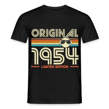 Original 1954 Retro Limited Edition - Men's T-Shirt - black - Front - AI Model Male 178 light (178cm)