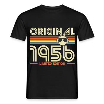 Original 1956 Retro Stripes - Men's T-Shirt - black - Front - AI Model Male 178 light (178cm)