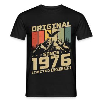 1976 Original Vintage Geburtstag Geschenk - Männer T-Shirt - Schwarz - Vorne - AI Model Male 178 light (178cm)