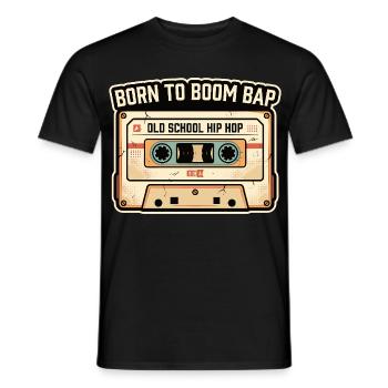 Old School Hip Hop Kassette Retro Design - Männer T-Shirt - Schwarz - Vorne - AI Model Male 178 light (178cm)