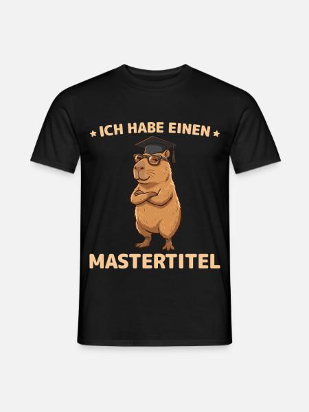 Master 2026 Capybara Master's Exam Passed - Men's T-Shirt - black