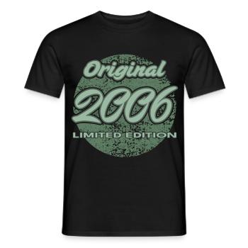20e anniversaire 2006 cadeau pour hommes et femmes - T-shirt homme - noir - Devant - AI Model Male 178 light (178cm)