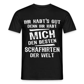 Shepherd - Men's T-Shirt - black - Front - AI Model Male 178 light (178cm)