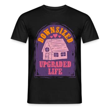 Tiny House - Männer T-Shirt - Schwarz - Vorne - AI Model Male 178 light (178cm)
