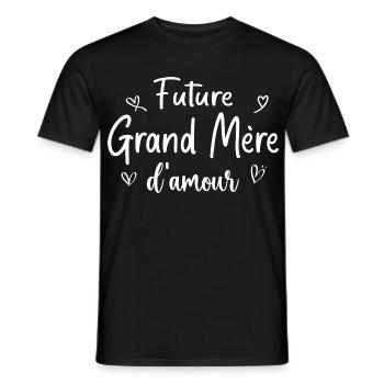 Future grand mère d amour - T-shirt homme - noir - Devant - AI Model Male 178 light (178cm)